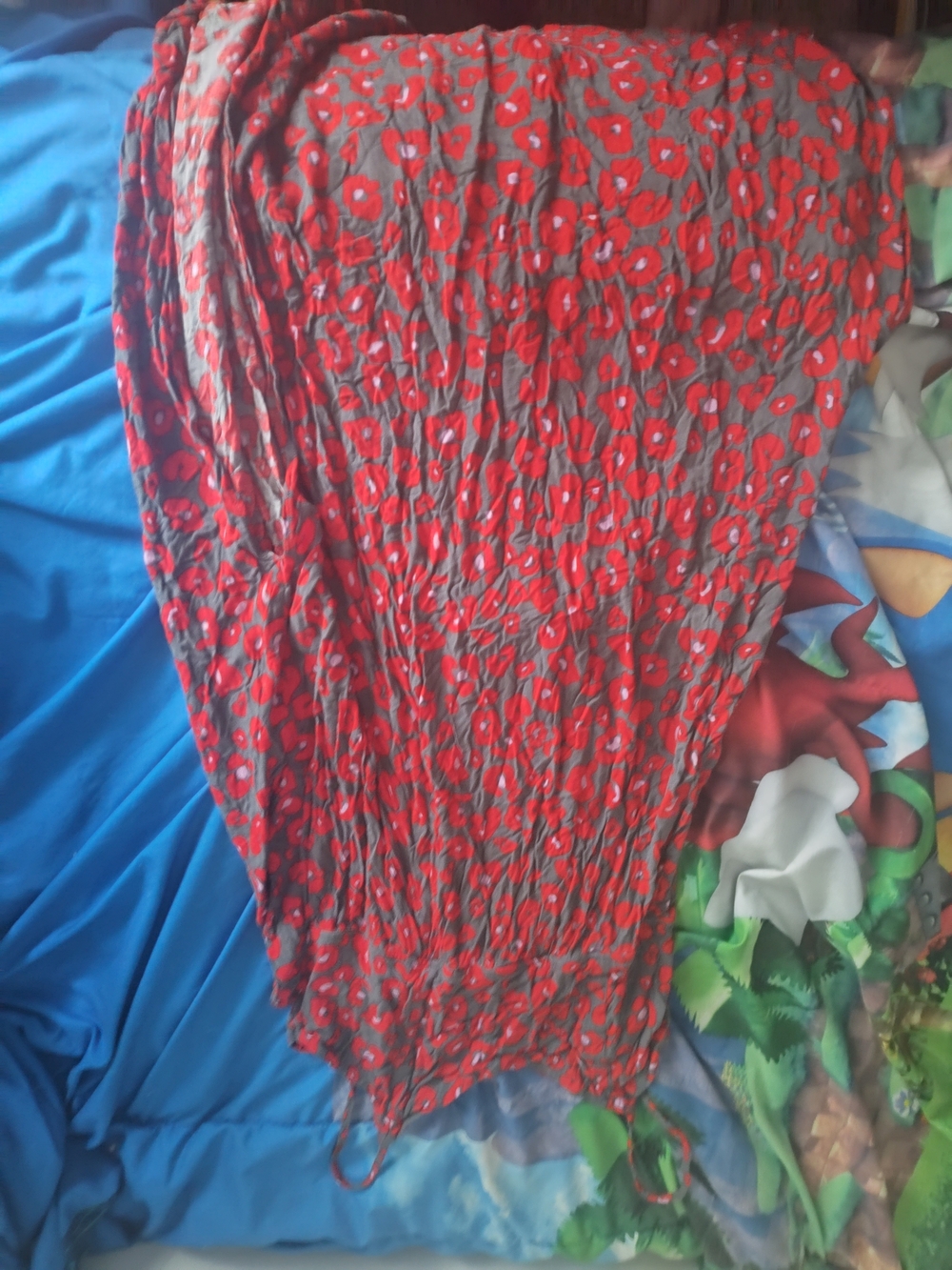 Red Floral Maxi Dress - Unbranded